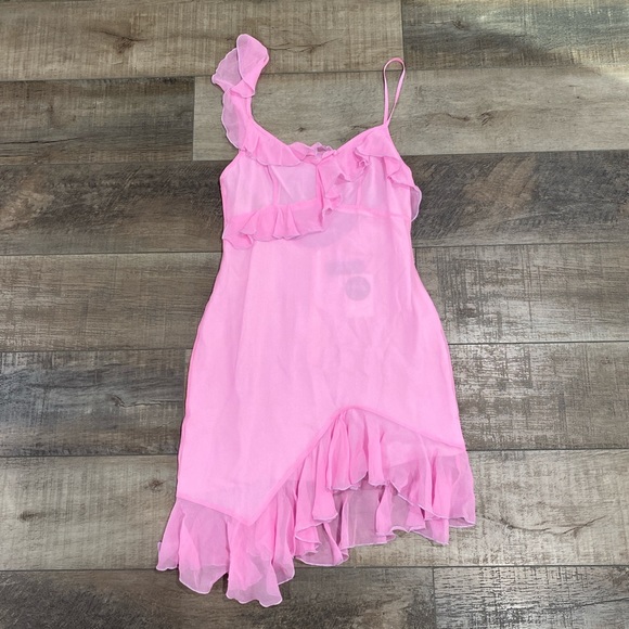 NWT Kim Shui SS22 baby pink chiffon mini dress - Picture 3 of 7